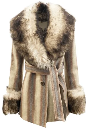 Marc Jacobs Faux Fur & Shearling Jackets, female, , Size: XS Fur Trim Coat with Leather Detail
