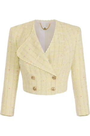 Elisabetta Franchi Blazers, female, , Size: L Stylish Blend of Cotton, Polyester, and More
