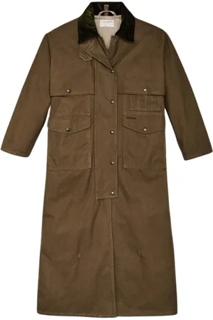 Filson Single-Breasted Coats, female, , Size: L Marsh Olive Duster Coat