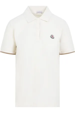 Moncler Polo Shirts, female, , Size: S Natural Polo Shirt SS