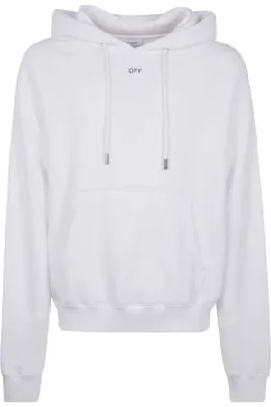 OFF-WHITE Hoodies, male, , Size: XL Printed Hoodie with Pouch Pocket