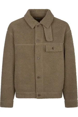 Burberry Light Jackets, male, , Size: L Fleece Shirt with Button Closure