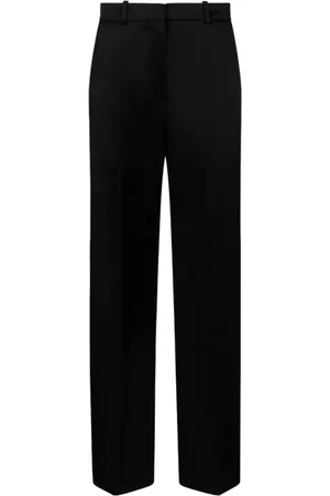 Lanvin Straight Trousers, female, , Size: XS Satin Finish Wide Leg Trousers