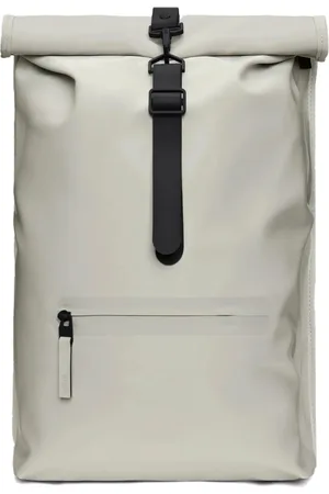 Rains Backpacks, male, , Size: ONE SIZE Rolltop Backpack with Snap Buckle Closure