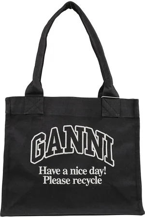 Ganni Tote Bags, female, , Size: ONE SIZE Denim Tote Bag