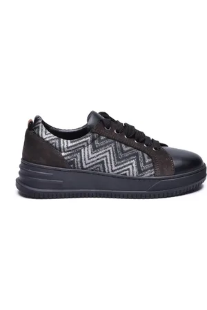 Missoni Sneakers, female, , Size: 9 US Stylish Sneakers with Mixed Fibers and Leather