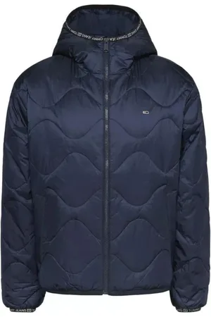 Tommy Hilfiger Winter Jackets, female, , Size: XS Dark Down Jacket with Hood