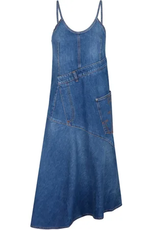 J.W.Anderson Midi Dresses, female, , Size: 2XS Denim Midi Dress Flared Silhouette