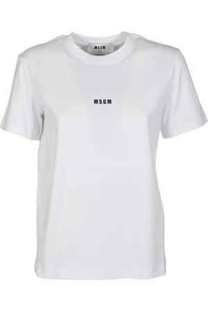 Msgm T-Shirts, female, , Size: S Logo T-shirt and Polo