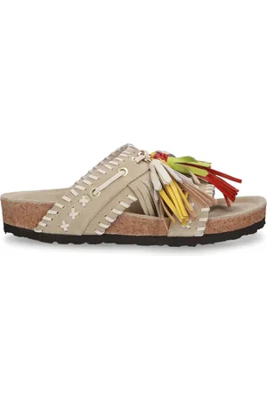 Elena Iachi Sliders, female, , Size: 8 US Fringe Sandals for Women