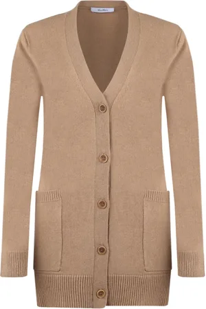 Max Mara Cardigans, female, , Size: XS Sequins Cardigan Camel Sweater