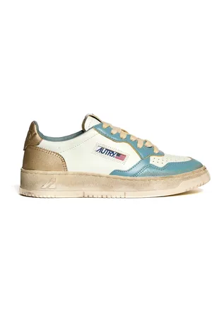 Autry Sneakers, female, , Size: 8 US Chic White Silver Blue Sneakers