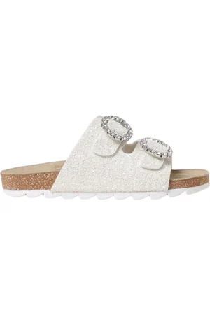 MONNALISA Sliders, unisex, , Size: 36 EU Blue Glitter Sandals for Girls