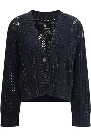 ERMANNO SCERVINO Cardigans, female, , Size: S Sparkling Rhinestone Cardigan with V-Neck