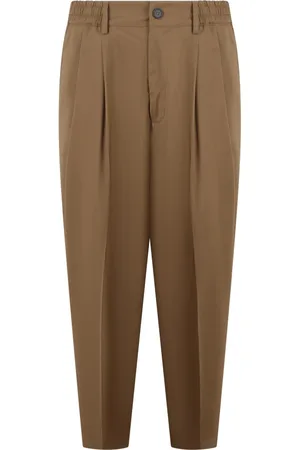 LOW BRAND Suit Trousers, male, , Size: W32 Virgin Wool Carrot Fit Trousers
