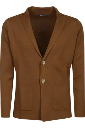 FILIPPO DE LAURENTIIS Cardigans, male, , Size: L Merino Wool Revers Jacket