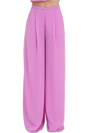 SIMONA CORSELLINI Wide Trousers, female, , Size: S Polyester High-Waist Pants