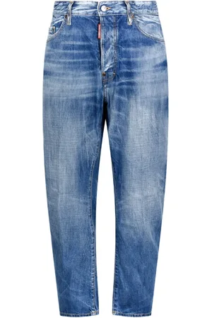 Dsquared2 Slim-fit Jeans, male, , Size: 2XL Cropped Denim Jeans