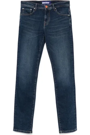 Manuel Ritz Slim-fit Jeans, male, , Size: W38 Indigo Denim Jeans Classic Style