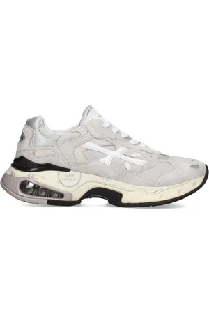 Premiata Sneakers, male, , Size: 8 US Grey Sneaker with White Patch