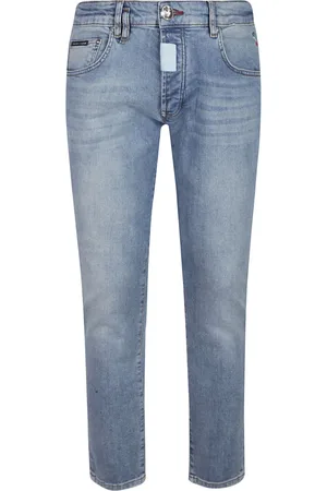 Philipp Plein Slim-fit Jeans, male, , Size: W33 Hexagon Denim Jeans