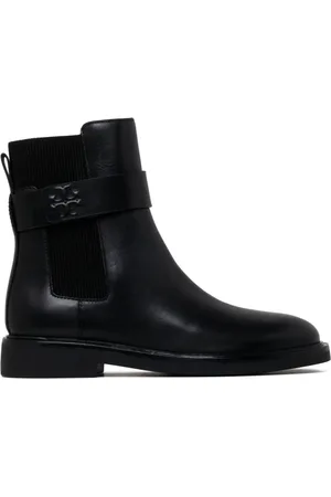 Tory Burch Chelsea Boots, female, , Size: 5 1/2 US Leather Double T Boots