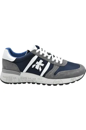 Premiata Sneakers, male, , Size: 10 US Grey Laced Low Sneakers