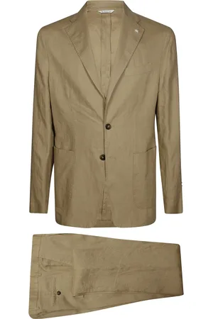 Manuel Ritz Blazers, male, , Size: XL Linen Dress with 1 Pleat