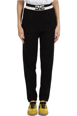 Elisabetta Franchi Straight Trousers, female, , Size: M Sporty Viscose Blend Leggings