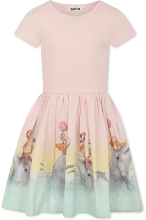 Molo Dresses, female, , Size: 3 Y Dolphin Print Short Dress