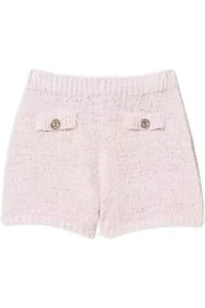 Twin-Set Short Shorts, female, , Size: XS Cotton Knit Shorts with Ribbed Finish