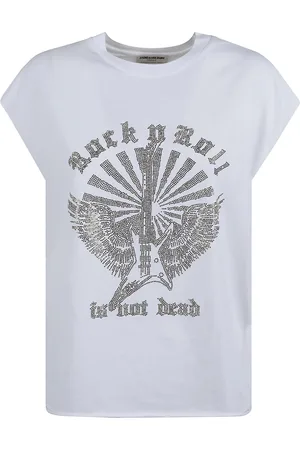 Zadig & Voltaire T-Shirts, female, , Size: M Strass Guitar Wings T-shirt