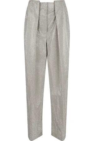 Stella McCartney Straight Trousers, female, , Size: 4XS Chic Neutral Trousers
