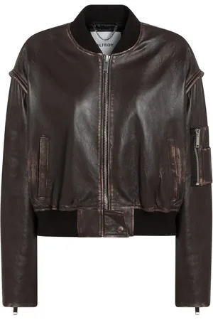 Halfboy Leather Jackets, female, , Size: M Leather Bomber Jacket