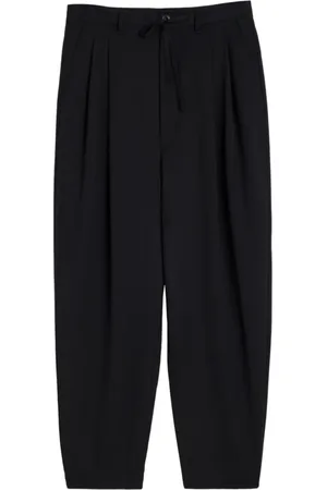 LEMAIRE Wide Trousers, male, , Size: XL Pleated Drawstring Pants