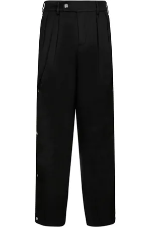 AMIRI Straight Trousers, male, , Size: M Side Pleats Pants with Press Studs