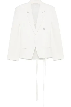 ANN DEMEULEMEESTER Blazers, female, , Size: XS Lace Detail Double-Breasted Jacket