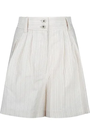 Golden Goose Short Shorts, female, , Size: S Pinstripe Shorts with Pleats