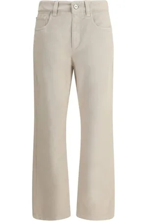 Brunello Cucinelli Wide Trousers, female, , Size: L Classic Straight Leg Jeans