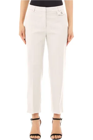 Liu Jo Cropped Trousers, female, , Size: M Cotton-Elastane Blend Fashionable Apparel