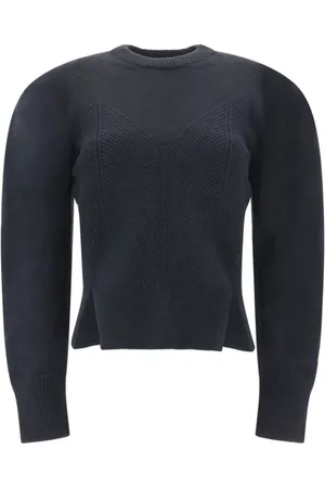 Alexander McQueen Round-neck Knitwear, female, , Size: S Chevron Corset Pullover with Cut-out Details