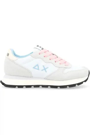 sun68 Sneakers, female, , Size: 6 US White Nylon Sneakers