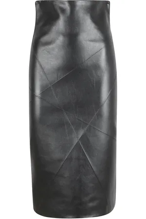 Sportmax Leather Skirts, female, , Size: S Midi Skirt