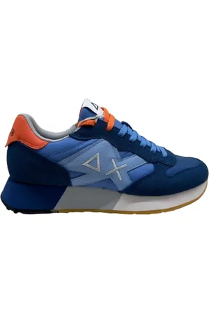 sun68 Sneakers, male, , Size: 8 US Blue Sneakers with 3.5 cm Sole