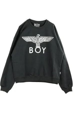 Boy London Sweatshirts, male, , Size: M Eagle Textured Crewneck Sweatshirt /White