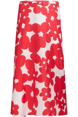 Marni Midi Skirts, female, , Size: XS Floral Print Midi Skirt