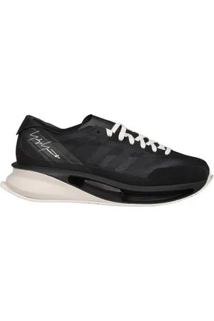 Y-3 Sneakers, male, , Size: 8 1/2 US Mesh Sneakers with Leather Inserts