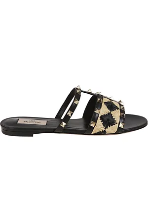 VALENTINO GARAVANI Sliders, female, , Size: 7 US Rockstud Slide Sandals