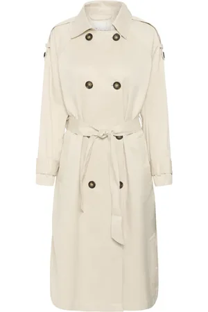 My Essential Wardrobe Trench Coats, female, , Size: 3XL Classic Long Trenchcoat Jacket Oatmeal