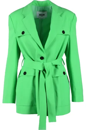 Msgm Blazers, female, , Size: 2XS Wool Blend Jacket